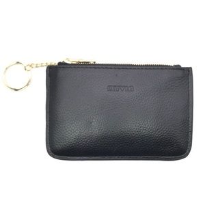 IXYVIA RFID Blocking secure Leather Zip Coin Purse